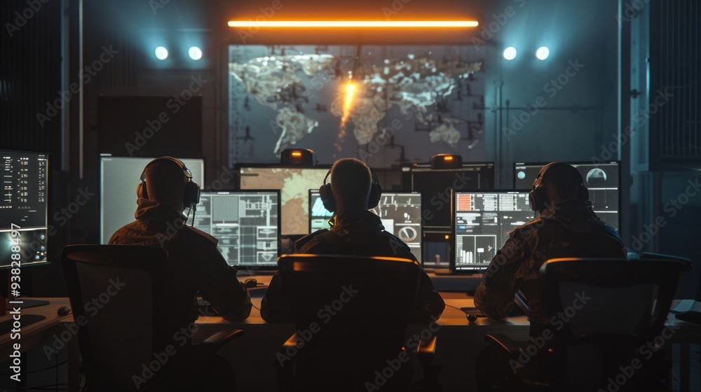 Poster People collaborating on projects with multiple screens