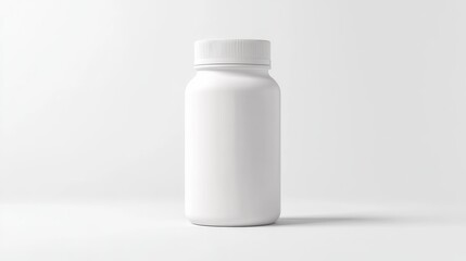 White Plastic Bottle Mockup.