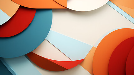 Obraz premium Geometric shapes morphing into each other, creating a dynamic and abstract composition