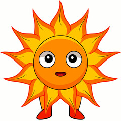 Solar Flare A Molten Being of Devastating Heat Art art vector illustration