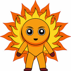 Solar Flare A Molten Being of Devastating Heat Art art vector illustration