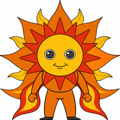 Solar Flare A Molten Being of Devastating Heat Art art vector illustration