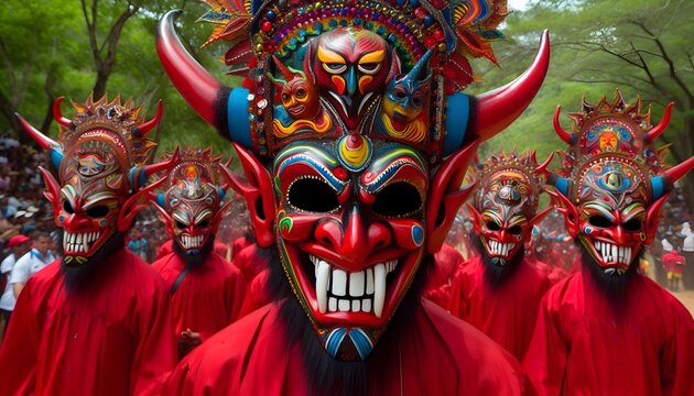 Diables de Yare, Tradicion Venezolana de Mascaras de diables danzantes