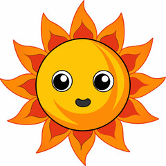 Solar Flare A Molten Being of Devastating Heat Art art vector illustration