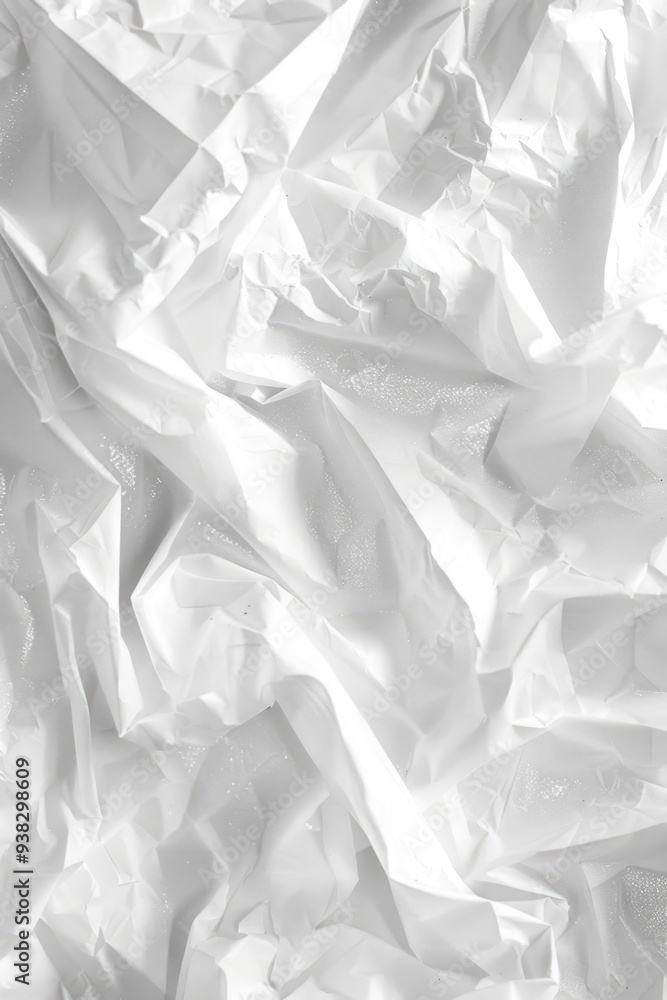 Poster a stack of crumpled papers with white pages, often representing disorganization or chaos