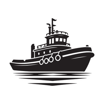 recommend clip art: Tugboat Silhouette Vector Illustrations – Perfect for Maritime Designs