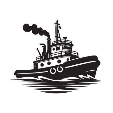 recommend clip art: Tugboat Silhouette Vector Illustrations – Perfect for Maritime Designs