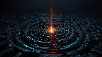 Fototapeta premium Dreamlike and vibrant cinematic fire portal wallpaper