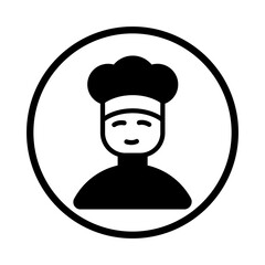chef icon isolated on white