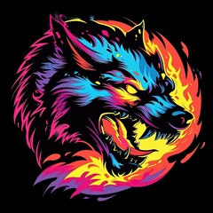 Naklejka premium Monster Wallpaper illustration for full print t-shirt design, web background or for poster.