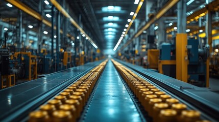 Fototapeta premium Conveyor Belt in a Factory