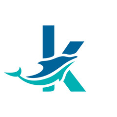 a logo combination of dolphins with letters, initials, numbers or alphabets with a blue base color for business purpose and other
