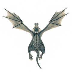 green dragon cartoon in a white background