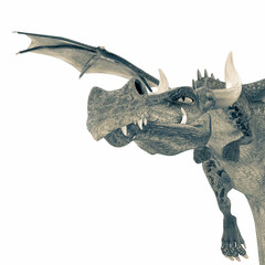 green dragon cartoon in a white background