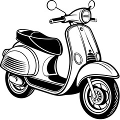 scooter Vector Art art vector illustration