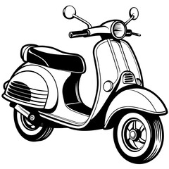 scooter Vector Art art vector illustration