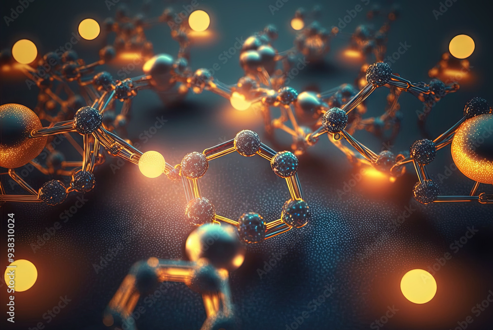 Aufkleber Abstract connection concept with complex technology structure of connected data