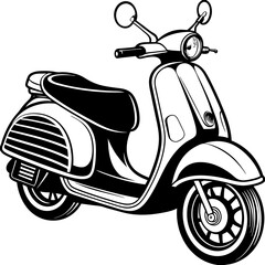 scooter Vector Art art vector illustration
