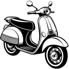 Vespa GTS Super 300 Vector Art art vector illustration