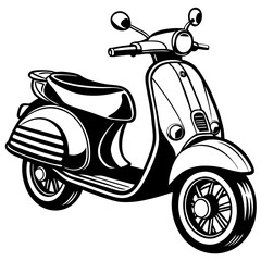 scooter Vector Art art vector illustration
