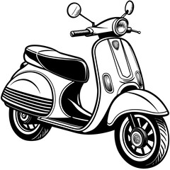 scooter Vector Art art vector illustration