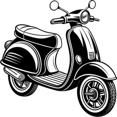 scooter Vector Art art vector illustration