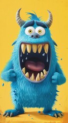Obraz premium Monster Wallpaper illustration for full print t-shirt design, web background or for poster.