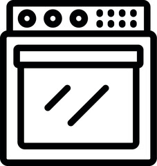 Simple vector illustration of a convection oven, ideal for recipe websites or cooking blogs