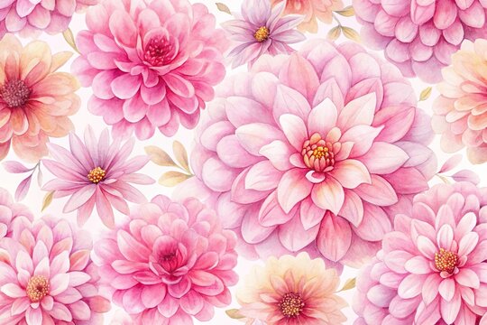 pink flower watercolor pattern background Macro, illustration,pink, design, colorful, petal, backdrop, summer, pattern, artistic, decoration, feminine, beauty, watercolor, nature, art