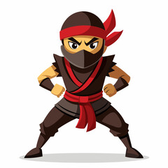 Ninja Rapper Ready for Battle  Vector Design art vector illustration