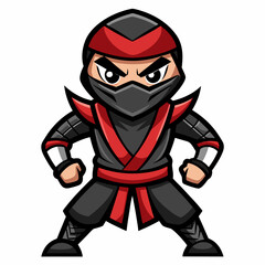 Ninja Rapper Ready for Battle  Vector Design art vector illustration
