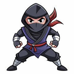 Ninja Rapper Ready for Battle  Vector Design art vector illustration