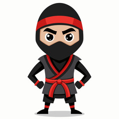 Ninja Rapper Ready for Battle  Vector Design art vector illustration