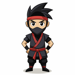 Ninja Rapper Ready for Battle  Vector Design art vector illustration