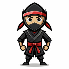 Ninja Rapper Ready for Battle  Vector Design art vector illustration