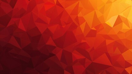 Abstract geometric pattern with warm red, orange, and yellow hues creating a sunset-like atmosphere.