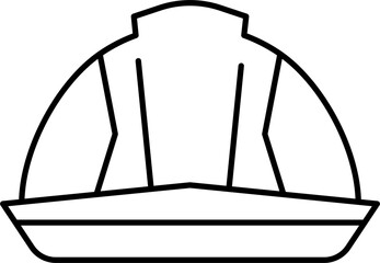 Hard hat icon outline vector illustration