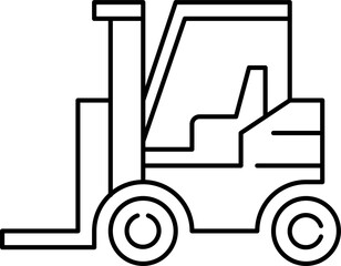 Forklift icon outline vector illustration