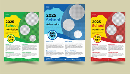 Education or school flyer, poster design template