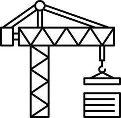 Construction Site icon outline vector illustration