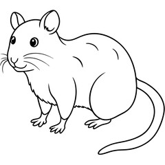 mouse cartoon line art design