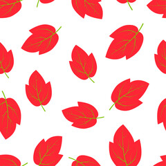 seamless pattern with autumn leaves