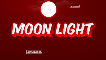 moon light 3D text effect 
