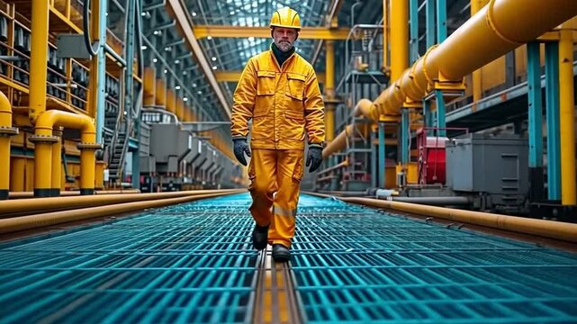 In a sizable industrial facility, construction engineers and builders install a perforated tray metal wireway cable duct rail. manufacturer of metal sheets