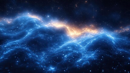 Fototapeta premium mesmerizing abstract background with swirling blue light particles creating depth and movement in a cosmic dance of energy and luminescence