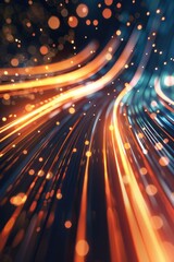 Blurry lights on a dark background, ideal for use as a mood setter or to add ambiance