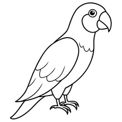 parrot on a branch line art