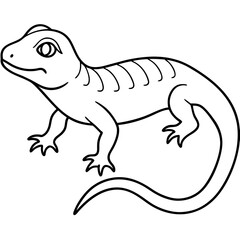 chameleon cartoon isolated on white background
