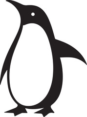 Penguin Silhouette Vector Art Illustration