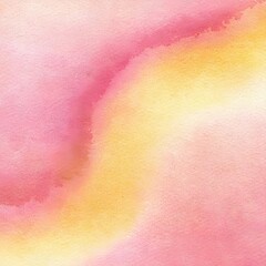 AI generated watercolor smooth gradient background with soft pastel colors like pink and yellow. Paper texture.